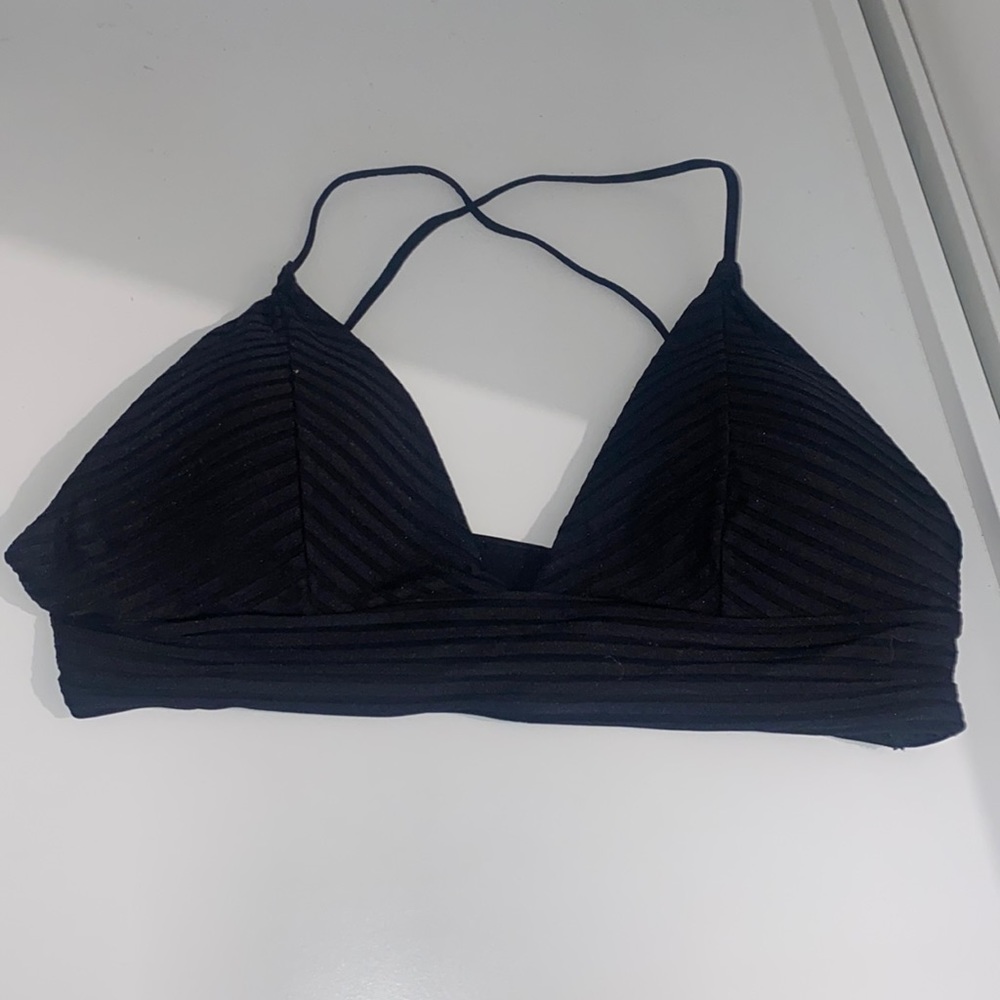 H&M swim suit set black us 10 on top , 4 on bottom